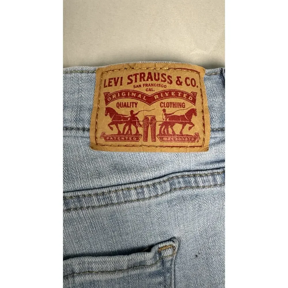 Levi’s 314 Shaping Straight Jeans Women’s W32 L32 Light Wash Stretch Denim